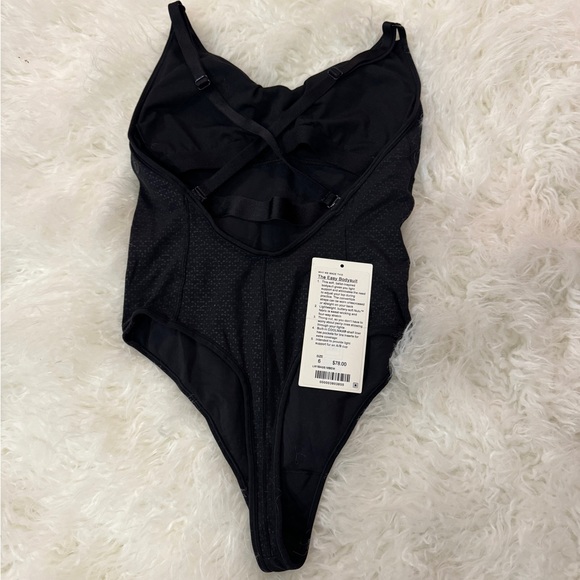 New Lululemon The Easy Bodysuit Black Print MBEM size 6 - Picture 5 of 5